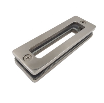 Inox Double-Sided 304 Stainless Steel Glass Door Handle: Square, Flush Sliding Door Knob