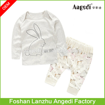 Newborn Infant Kids Baby 2 pcs Baby Outfits T-shirt Tops+Pants Clothes Set Wholesale Baby Clothes