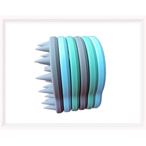 Soft silicone massage shampoo brush