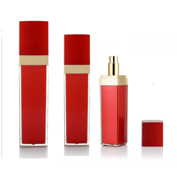 Bright Red Acrylic Cosmetic Bottle CC8 for Luxe Serum