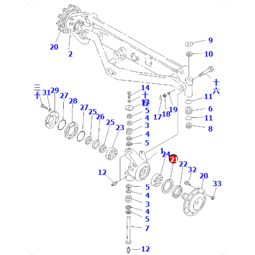 Grade-leveling machine GD705A-4 sealed 238-25-15130
