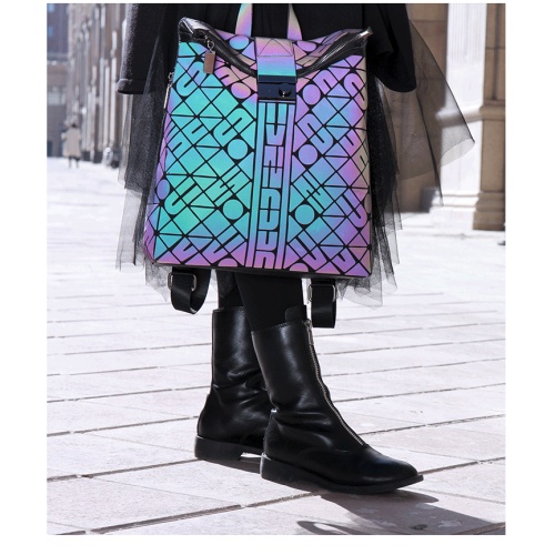 Handbags Womens Geometric Luminous Backpack