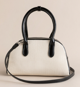 2024 new shell bag, simple and versatile, mini color blocked bowling bag, hand-held crossbody bag, Boston bag