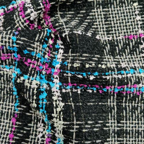 Mô hình tartan thời trang Boucle với vải sợi vòng