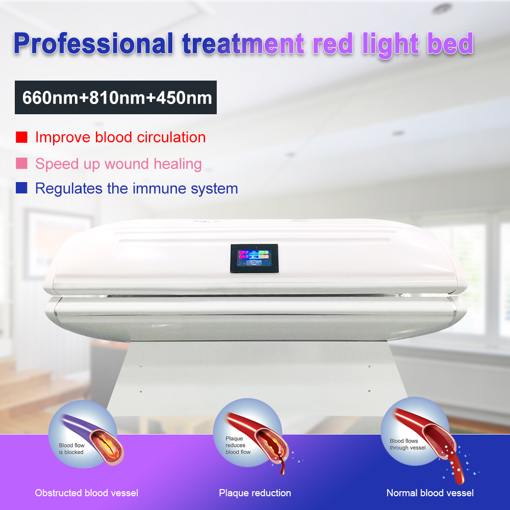 Pbm light therapy biophotomodulation pod beds for humans