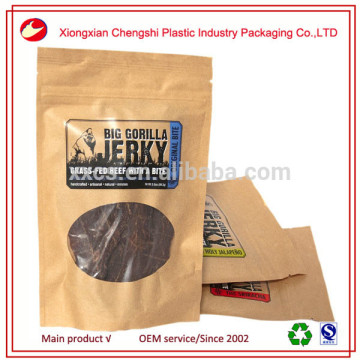 Custom food packaging Printed brown kraft Paper Bags with Logo Design