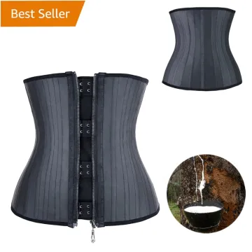 Women's Steel Bone Tummy Wrap Zipper Waist Trainer Girdle