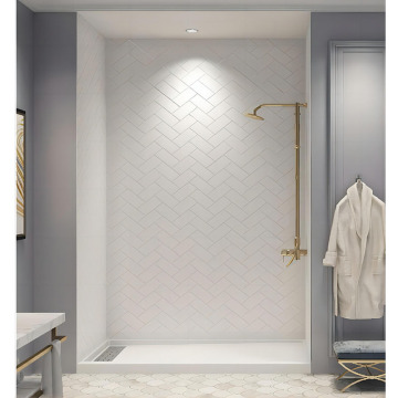 Modern Cultured Marble Shower Surrounds and Wall Panels for Bathroom