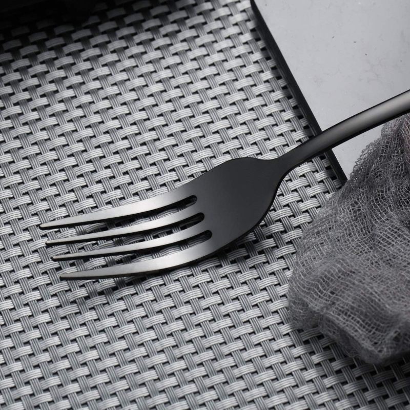 Black Titanium Plated Stainless Steel Silverware set Service for 4
