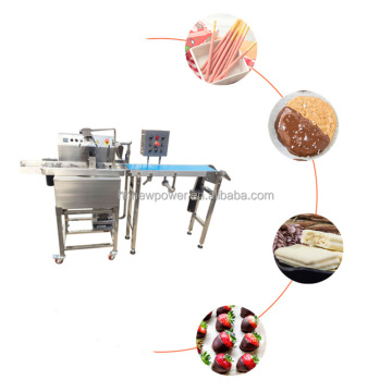 Máy sản xuất sô cô la nhỏ nhỏ với sự tan chảy, ủ, đúc, làm đầy, làm trước, phủ, lớp phủ và đường hầm làm mát