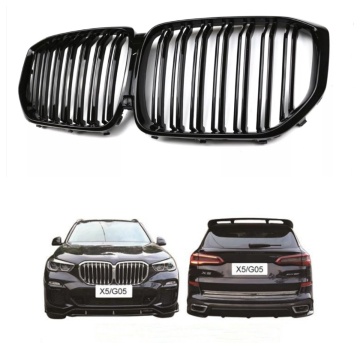 BMW X5 G05 Gloss Black Double Line Front Bumper Grille 2019-2021
