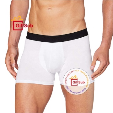 Wholesale Customizable DIY Design White Polyester Underwear with Sublimation Blank Men's Boxers Briefs and Shorts