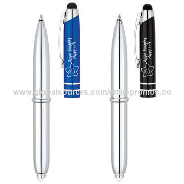 3-w-1 długopis z rysik pojemnościowy i światło