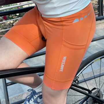 WOSAWE Simple Design Girls Road Bike Racing Fashion Padded Cycling Shorts