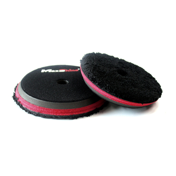 Maxshine 5" Black Microfiber Polishing Buffing Pads for Car Detailing - Beveled Edge