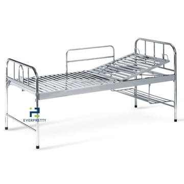 High-Quality Manual One-Function Stainless Steel Medical Hospital Bed for Patients