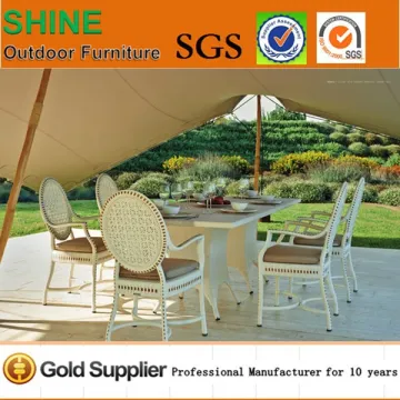Outdoor Furniture Wholesale Rattan Table and Chair Luxury Dining Set