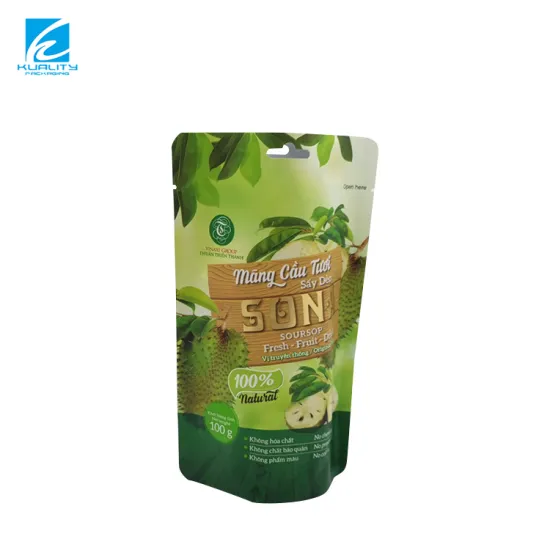 Plastic Laminated Mylar Stand Up Dried Fruit Packing Bags for Food Packaging Factory