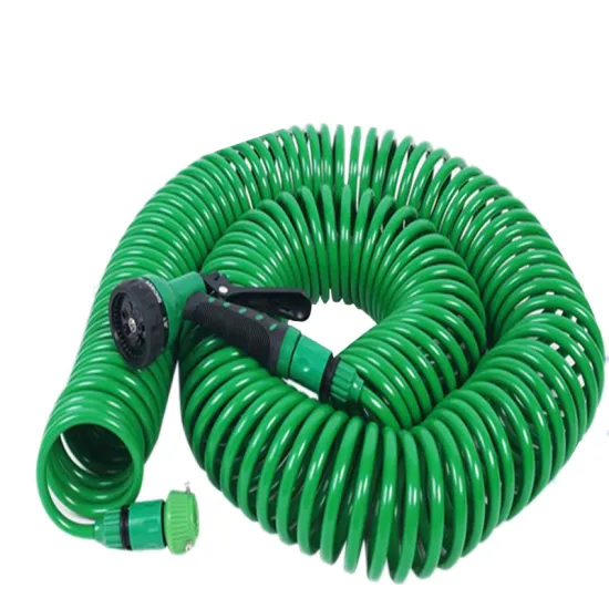 10m, 15m, and 30m EVA Garden Retractable Spring Tube Hose with Water Gun, Plastic Multifunctional Car Wash Spray Gun Set