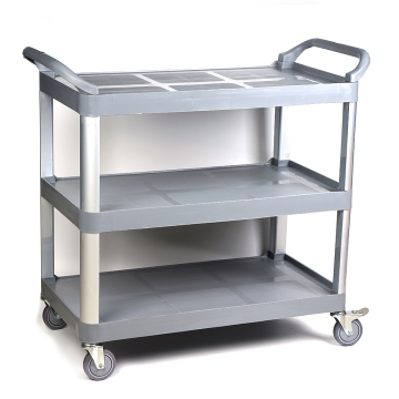 Wholesale 3-Tier Plastic Food Serving Trolley for Restaurants and Dining Services