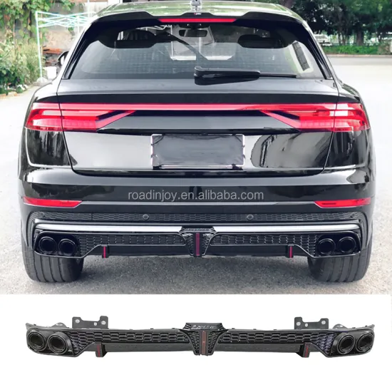 RSQ8-4 Rear Diffuser with Exhaust Pipes Fit Audi Q8 2018-2022 PP Auto Tuning Parts - Factory Price