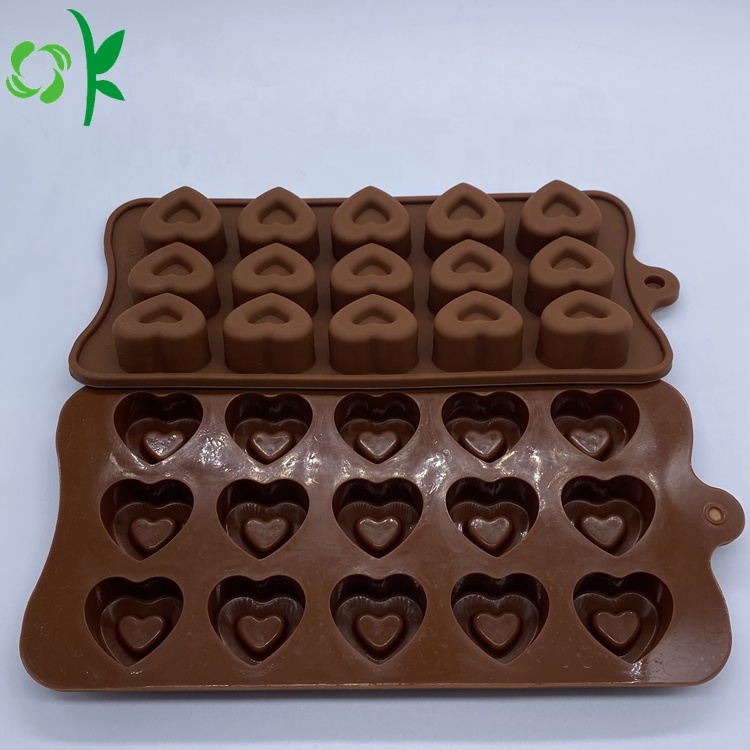 Custom Heart Shape Silicone Chocolate Molds