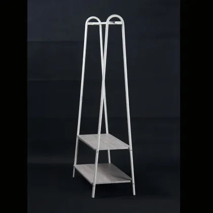 Hot Selling Iron and Wood Bathroom Racks with 2 Shelves - Classic Handmade Display Racks