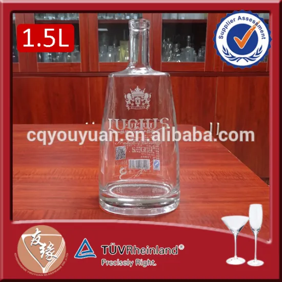 factory wholesa 1.5 liter unique shaped vsop brandy bottle china glass empty bottles