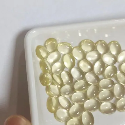 Natural Lemon Quartz Oval Lemon Yellow Loose Stones
