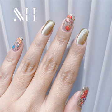 MENGHE Nails Kawaii Nail Printing: Red Dragon Lucky Cute Pictures Golden Mini Stickers for DIY Nails