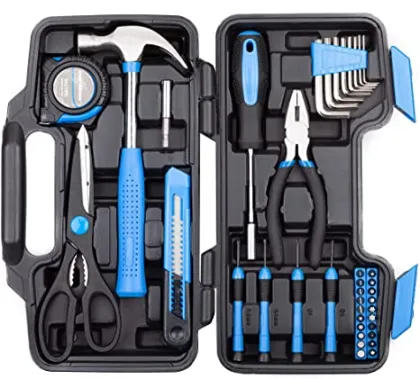 Factory Direct General Household Tool Set with Plastic Storage Box - Emergency Tools Included