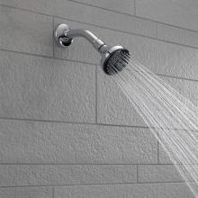 Wall mounted chromed high pressure rainfall overhead shower