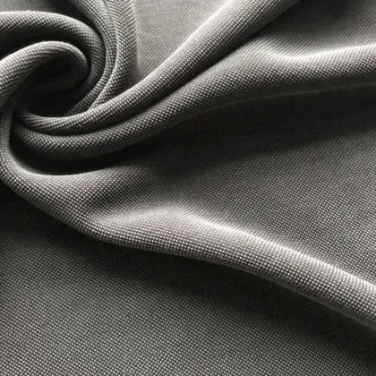 Cupro Vintage black soft modal polyester pique fabric