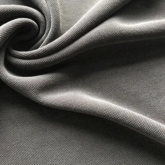 Cupro Vintage black soft modal polyester pique fabric