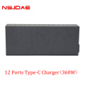 Chargeur de type C de 12 ports 360W High Power