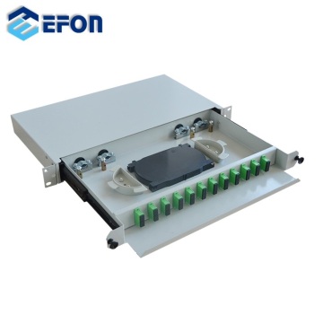 FTTH Wall-Mounted 12 Fiber Optical Splicing Patch Panel with SC/ST/FC Adapters