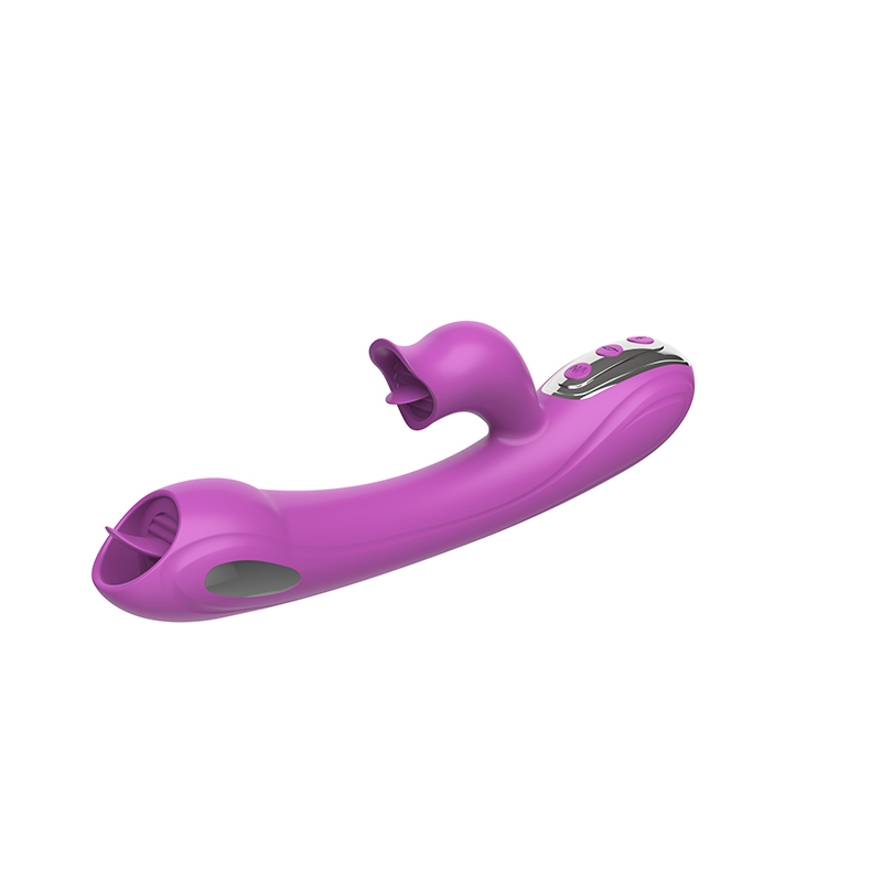 OEM IPX6 Licking Purple Vibrating Wand