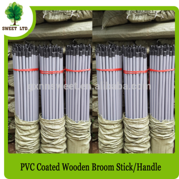 Wholesales Solid color PVC coated wooden mop stick for garden tools 120*2.2CM