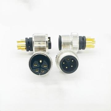 M12 L-Code Waterproof Connector 3 4 5pin Wire End Plug jantan dan betina