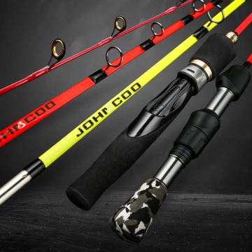 JOHNCOO Soft/Hard Tip Carbon Winter Fishing Rod - Ultralight and Portable for Ice Fishing