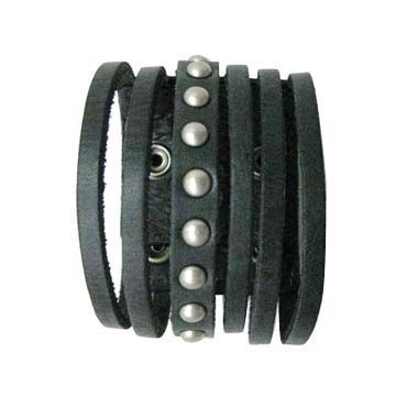 Multiple itemized soft suede leather bracelet wristband