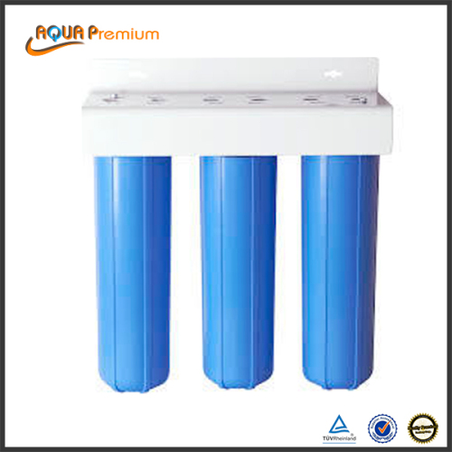 Triple stages PP+GAC+CTO of 20" big blue water filter housing