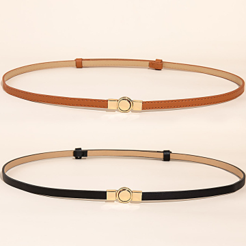 Creative Thin Elastic Metal Buckle Belt for Women's Coat and Dress-decoration