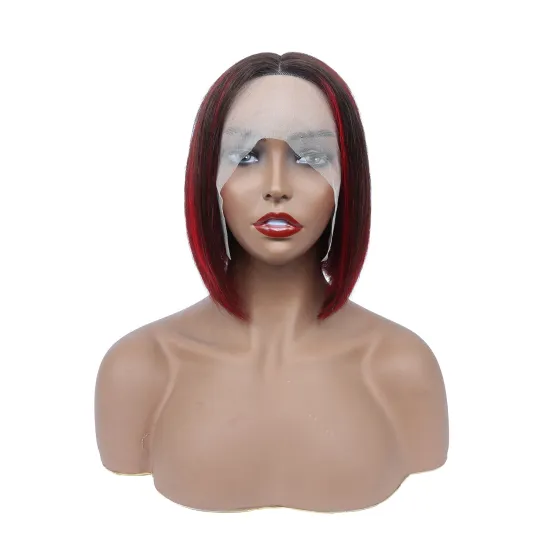 No any split ends Remy human hair swiss lace front wigs sillky front lace bob wigs virgin brazilian hair lace front Bob wigs