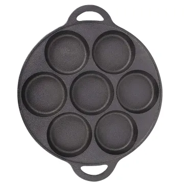 7-Hole Cast Iron Cookware: Muffin Mould, Cake, Takoyaki, Egg Frying & Pancake Baker