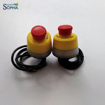 Illuminated Emergency Stop Push Button 30mm Mount for Assembly Line Production