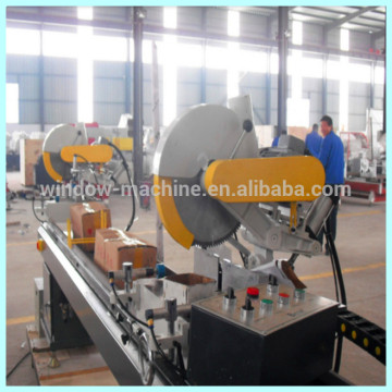 High quality plastic window profile cutting machine with double head