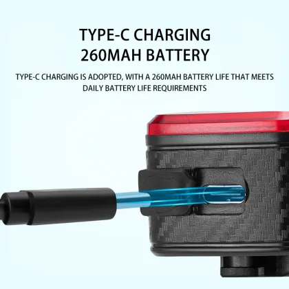 Universal Rechargeable LED Bicycle Tail Light - Red Square Lamp for Safety Riding