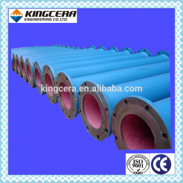 Mining processing erosion protection alumina ceramic lined wear resistant tube