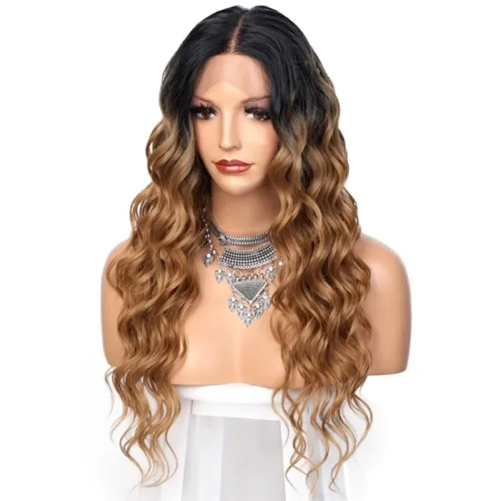 Vigorous Curly Hair for Black Women Lace Front Wigs Long Water Wave Synthetic Wig Heat Resistant Fiber Hair Replacement Wigs